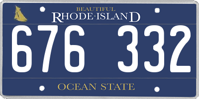 RI license plate 676332