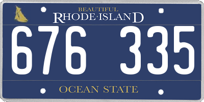 RI license plate 676335