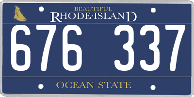 RI license plate 676337