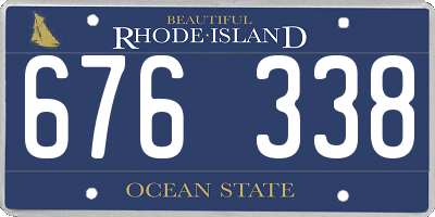 RI license plate 676338