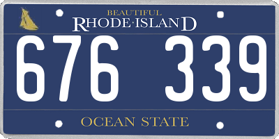 RI license plate 676339