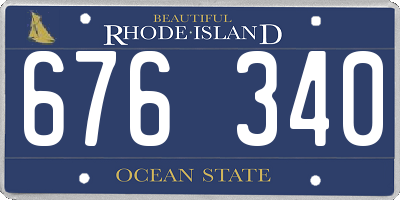 RI license plate 676340