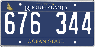 RI license plate 676344