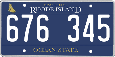 RI license plate 676345
