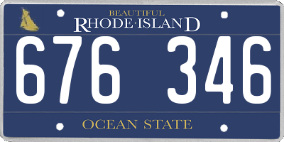 RI license plate 676346