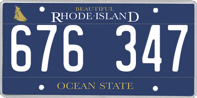 RI license plate 676347