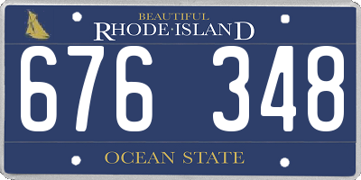 RI license plate 676348