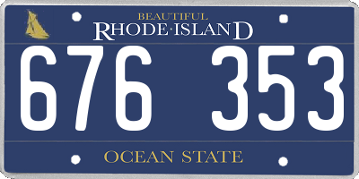 RI license plate 676353