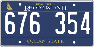 RI license plate 676354