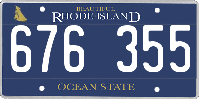 RI license plate 676355