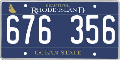 RI license plate 676356