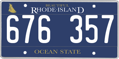 RI license plate 676357