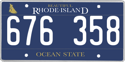 RI license plate 676358