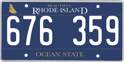 RI license plate 676359