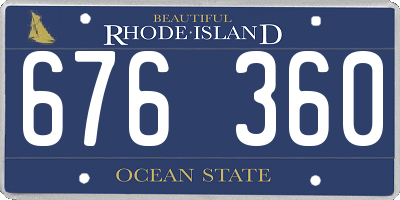RI license plate 676360