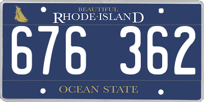 RI license plate 676362