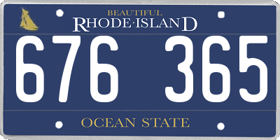 RI license plate 676365