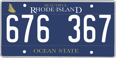 RI license plate 676367
