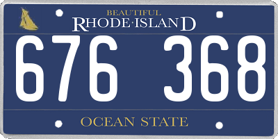 RI license plate 676368