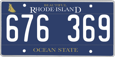 RI license plate 676369