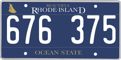 RI license plate 676375