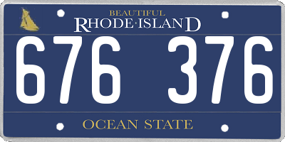 RI license plate 676376