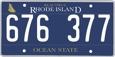 RI license plate 676377