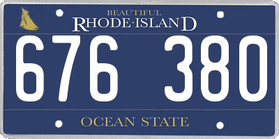 RI license plate 676380