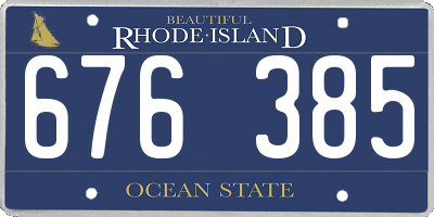 RI license plate 676385