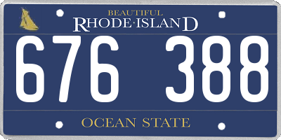 RI license plate 676388