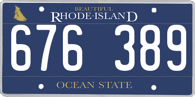RI license plate 676389