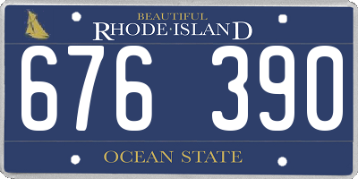 RI license plate 676390