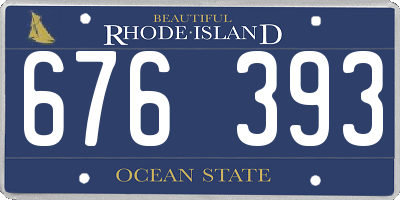 RI license plate 676393