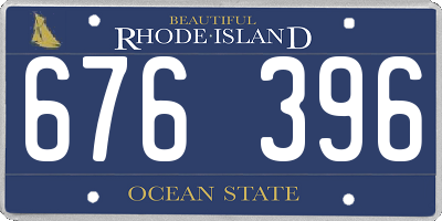 RI license plate 676396