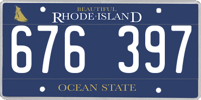 RI license plate 676397