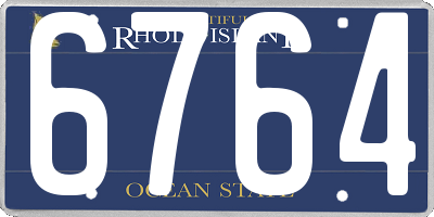 RI license plate 6764