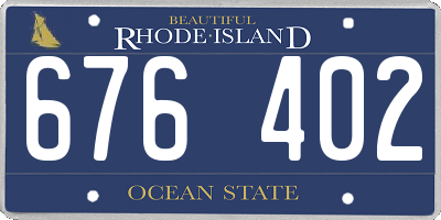 RI license plate 676402