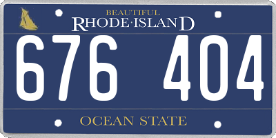 RI license plate 676404