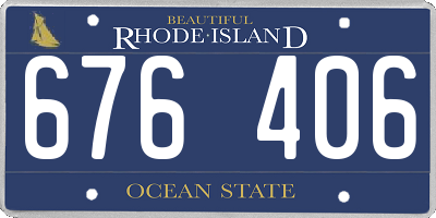 RI license plate 676406