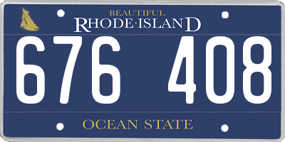 RI license plate 676408