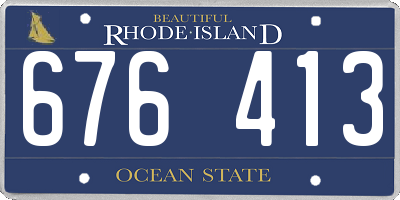 RI license plate 676413