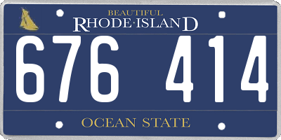 RI license plate 676414