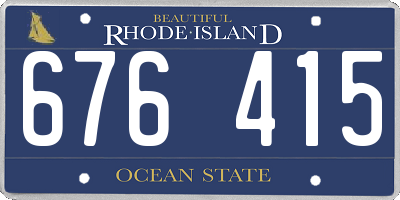 RI license plate 676415