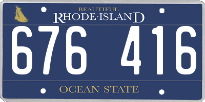 RI license plate 676416