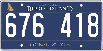 RI license plate 676418