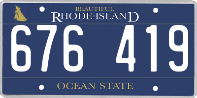 RI license plate 676419