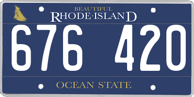 RI license plate 676420