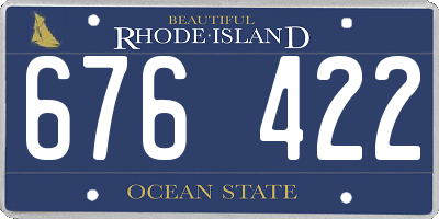 RI license plate 676422