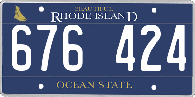 RI license plate 676424