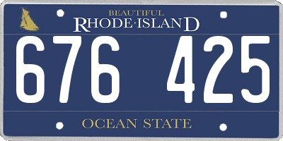 RI license plate 676425